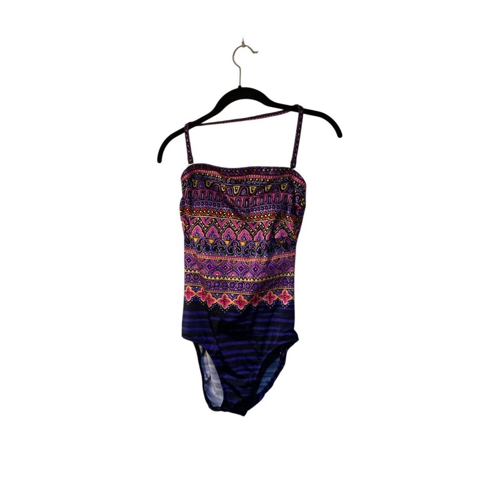 Longitude women’s scoop, back high neck, one piece swimsuit 8